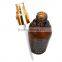 Gorgeous gold metal finish amber perfume atomizers PET bottles