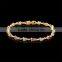 2016 Rellecona Precious Gemstone Bracelet Stud w/ Yellow Gold Plated Moon Shape Jewelry