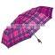 pink tartan umbrella