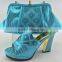 Soft leather bag and matching shoes women bag and shoes set for party