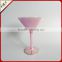 Decorative Glossy metal glass Electroplate Pink Martini Goblet 12Oz