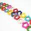 1 string 15inch 24mm vintage mix color dyeing turquoise large flower unique beads 3010014