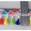 New Design Colored 6.5cm width fancy colorful lace tassel fringe trim