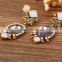 Alloy with gold plated Big purple crystal 2016 South America jewelry earrings X83