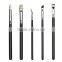 Wholesale 15 pcs make up brushes free samples private label black wooden synthetic hair cosmetics makeup brushes set