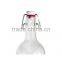 1L Clear Glass Bottle With Swing Top