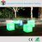 Led square stool bar stool colorful plastic stool of remote control