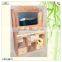 makeup tools colored layer drawer mirror wooden box