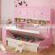 Pink and Blue Bed Children Bedroom Furniture Storage Multifuntional Combined-bed for Kids