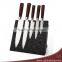 5pcs Colorful Wooden Handle Kitchen Knife Set with Acrylic Block