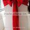 red satin chair sash for party decoration