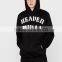 Custom 2 pockets printing letters blank hoodies with hoody men pullover hoodie