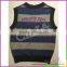 China supplier hot sale boy pure 100% cotton v shape sweater vest with patch