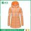 Popular Style Colorful Winter Shiny Ladies Long Down Jacket With Hood