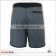 Custom logo grey board shorts with black binding cheap mens beachwear