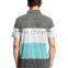 Trend color combination man polo t shirt