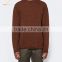 Knitting Pattern Crew Neck Men Cashmere Sweater Autumn Solid Color