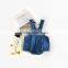 0-3 years Wholesale 2017 New Autumn Cotton Sleeves Denim Rompers Baby Jumpsuit (pick size )