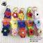 Fashion PU flower pendant for bag, PU Leather flower Charms for handbag