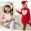 Kids Girls Clothes Heart Shaped Shirt+Hat Wear+Leggings Kids Sets Suits 2-7Years