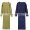 B22682A Korea style women sweater long sleeved knitted skirt suit