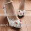 The little white bridesmaid shoes with a low heel and a high heel for the bride's shoes WS028