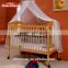New Zealand Pine MDF wooden baby cot, net bed cots for babies