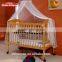 New Zealand Pine MDF wooden baby cot, net bed cots for babies