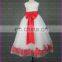 CE817 Latest Style Real Sample Made In China Red White Flower Girl Dresses