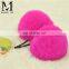 2016 Top Quality Luxury Fluffy Rabbit Fur Ball Keychain / Genuine Fur Pom Pom Key Chain / Fur Pom Keychain