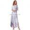 Kate Kasin Womens Casual Loose Comfortable Short Sleeve V-Neck Tie Dye Maxi Dress KK000701-1