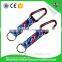 Factory Custom Cheap D-shaped Aluminium Carabiner Keychain With Short Strap/carabiner Strap