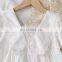 Children's skirt 2020 new foreign style net red solid color lace girls summer short-sleeved dress baby princess dress all-match