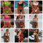 Summer women's solid color bikini set push-ups steel plate bra swimsuit swimwear triangle bath suit swimwear biquini