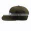 Hip hop 6 panel flat brim black raised embroidery snapback cap