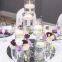 Rounded Edge Mirror Wall Decoration Square Mirror Charger Plate and Candle Tray