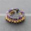 Purple crystal bell bead bracelet XE09-0214