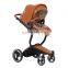 High landscape leather good baby stroller pram for baby