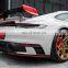 TechAt Style Carbon Fiber Full Body Kit Front Lip Side Skirt Rear Diffuser Rear Spoiler For Porsche 992 911 techart body kit