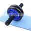 Popular Dual Ab Wheel Roller With Resistant Bands Rueda Abdominal Abdominal Trainer Wheel