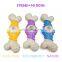 straw and PU sustainable material dog toy bone tooth grinding pet toys with double layers