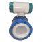 304 stainless steel tubular electromagnetic flowmeter with RS485 protocol tetrafluoron lining