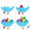 Wooden Cartoon Moon Balance Toy Balancing Game Set Stacking Cylinder Blocks Educational Toys For Kids