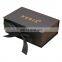 custom matte black rigid apparel boxes printing grey gold stamping scarf packaging box