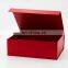 Deluxe stock ready dispatch cardboard red magnetic gift boxes with ribbon wholesale