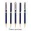 Ballpoint Pen Manufacturer Twist Actional Royal Blue Metal Collection Ballpoint Pen With Gold Accents