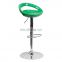 2021 modern design hotel counter stool adjustable height leather metal pub dining kitchen swivel high stools bar chair