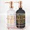 Wholesale 2pc bathroom soap dispenser set solvent glass soap dispenser sets