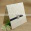 Factory Wholesale Personalized Luxury Flocking Wedding Invitations with Brooch