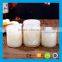 Clear Round Embossed Heart Shape Glass Pudding Bottle With Plastic Cap